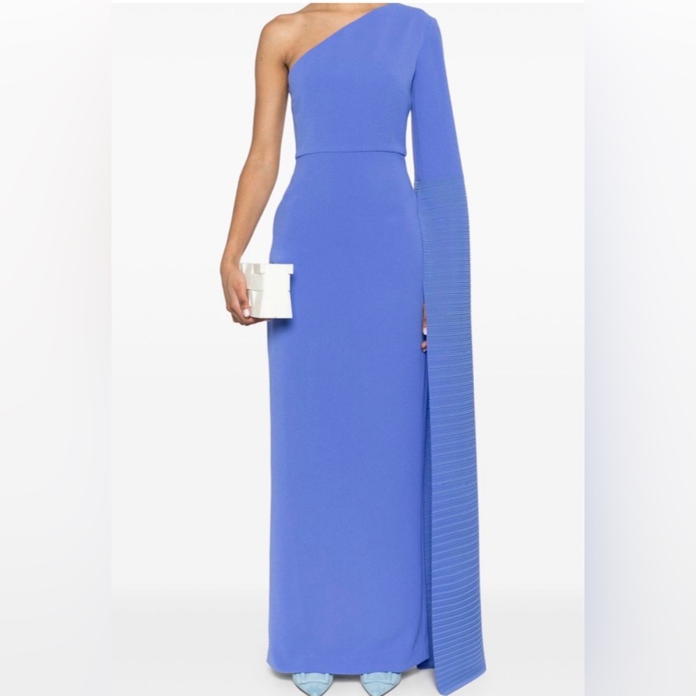 Solace London One-Shoulder Royal Blue Evening Gown